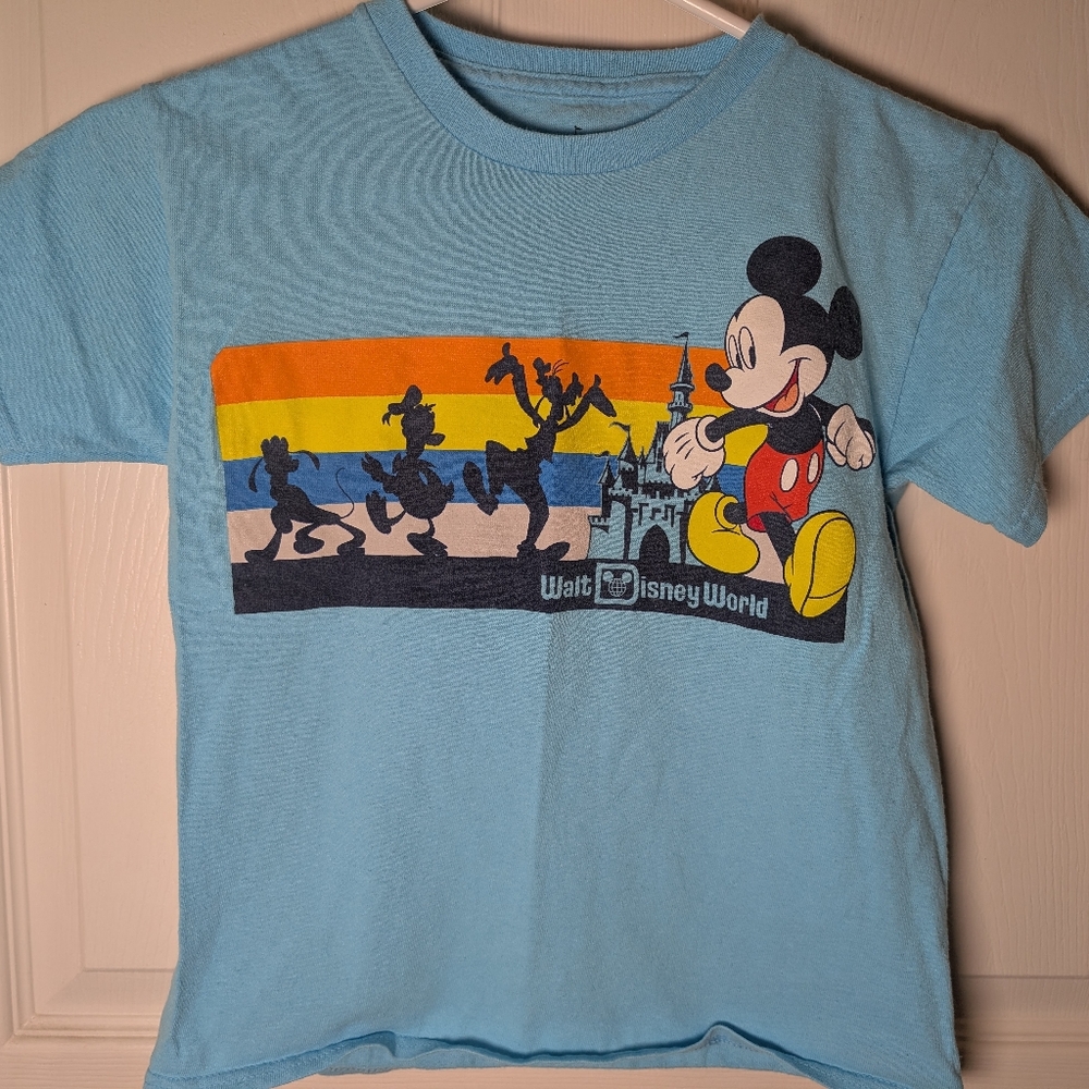Kids Walt Disney World Mickey Mouse Blue Short-sleeve T-shirt Size Medium